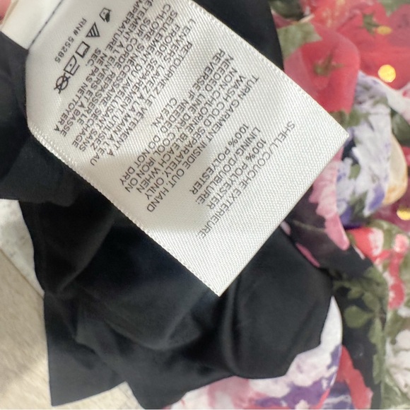 Express floral metallic detail faux wrap front spaghetti strap dress ❤️ - Picture 8 of 8